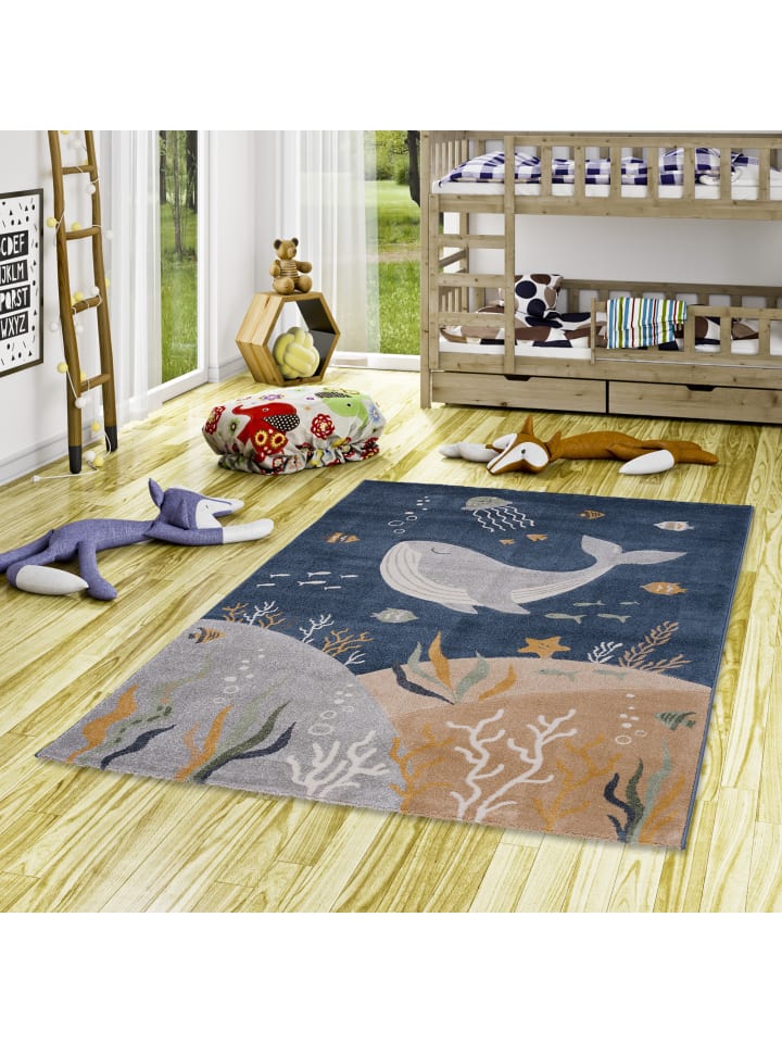 Pergamon Kinder Teppich Maui Kids Ozean in Blau günstig kaufen