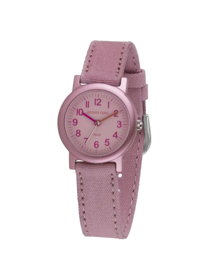 JACQUES FAREL Quarzuhr ORG 0635 in Rosa günstig kaufen onesize