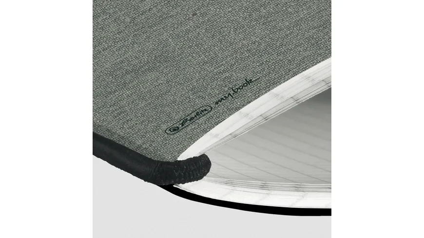 herlitz my.book flex Notizbuch Leinen A6 40 Blatt punktiert grau