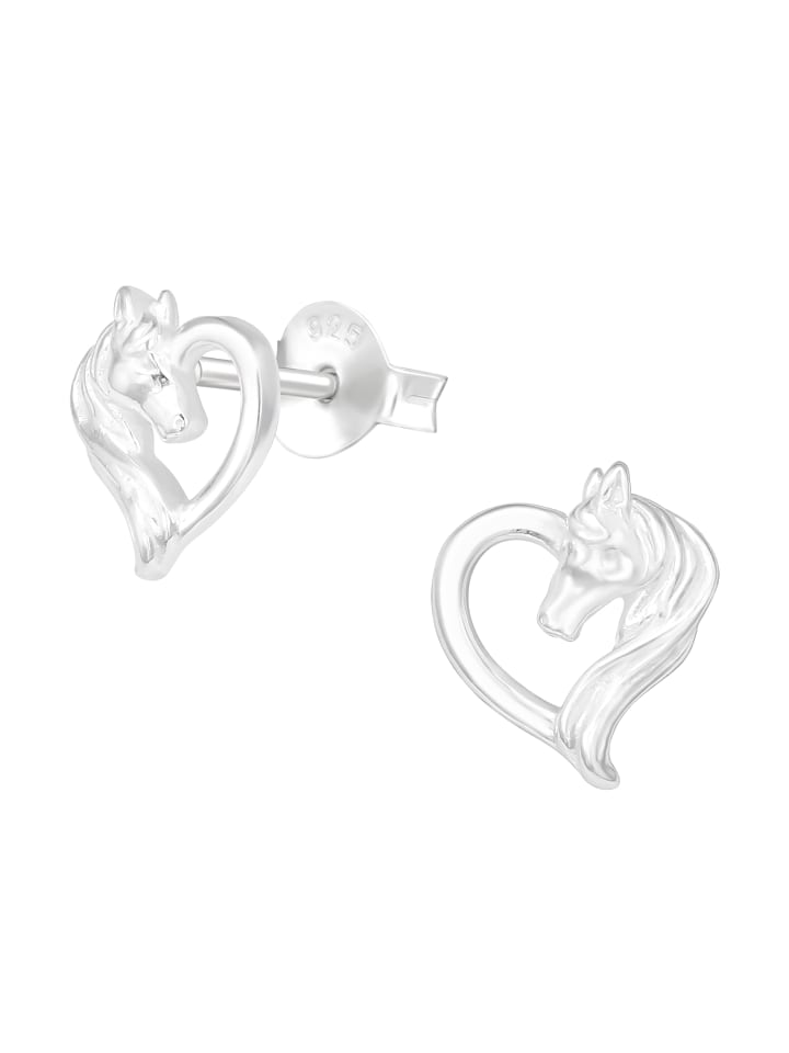 Alexander York Ohrringe, Ohrstecker HERZ PFERD in 925 Sterling Silber, 2-tlg. günstig kaufen onesize