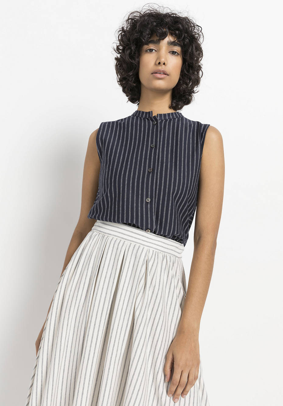 Jersey-Bluse aus reiner Bio-Baumwolle