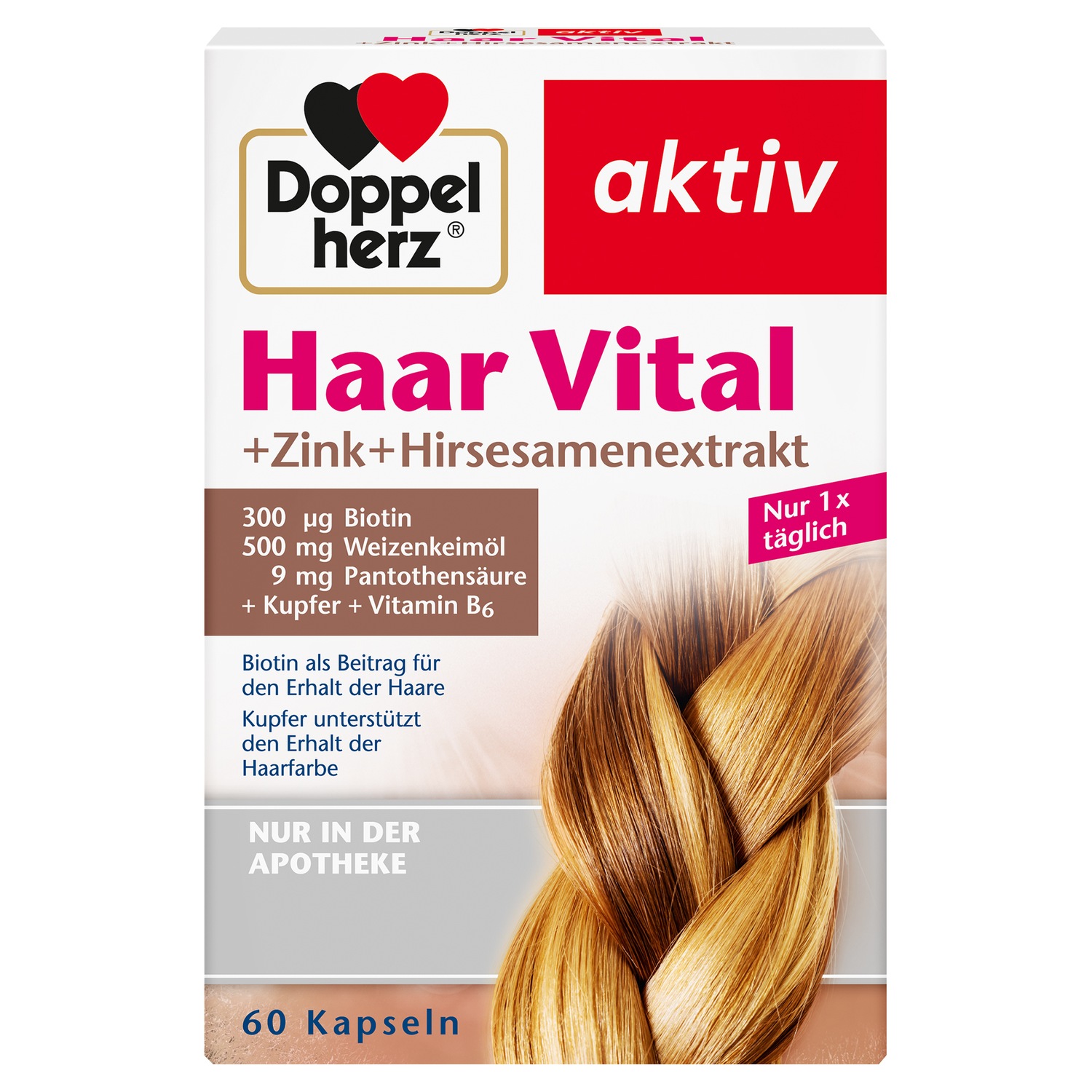 Haar Vital+Zink+Hirseextrakt Kapseln
