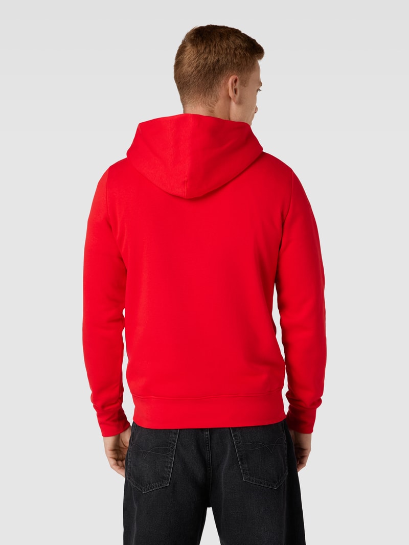 Hoodie mit Logo-Stitching Modell 'FLAG' in rot
