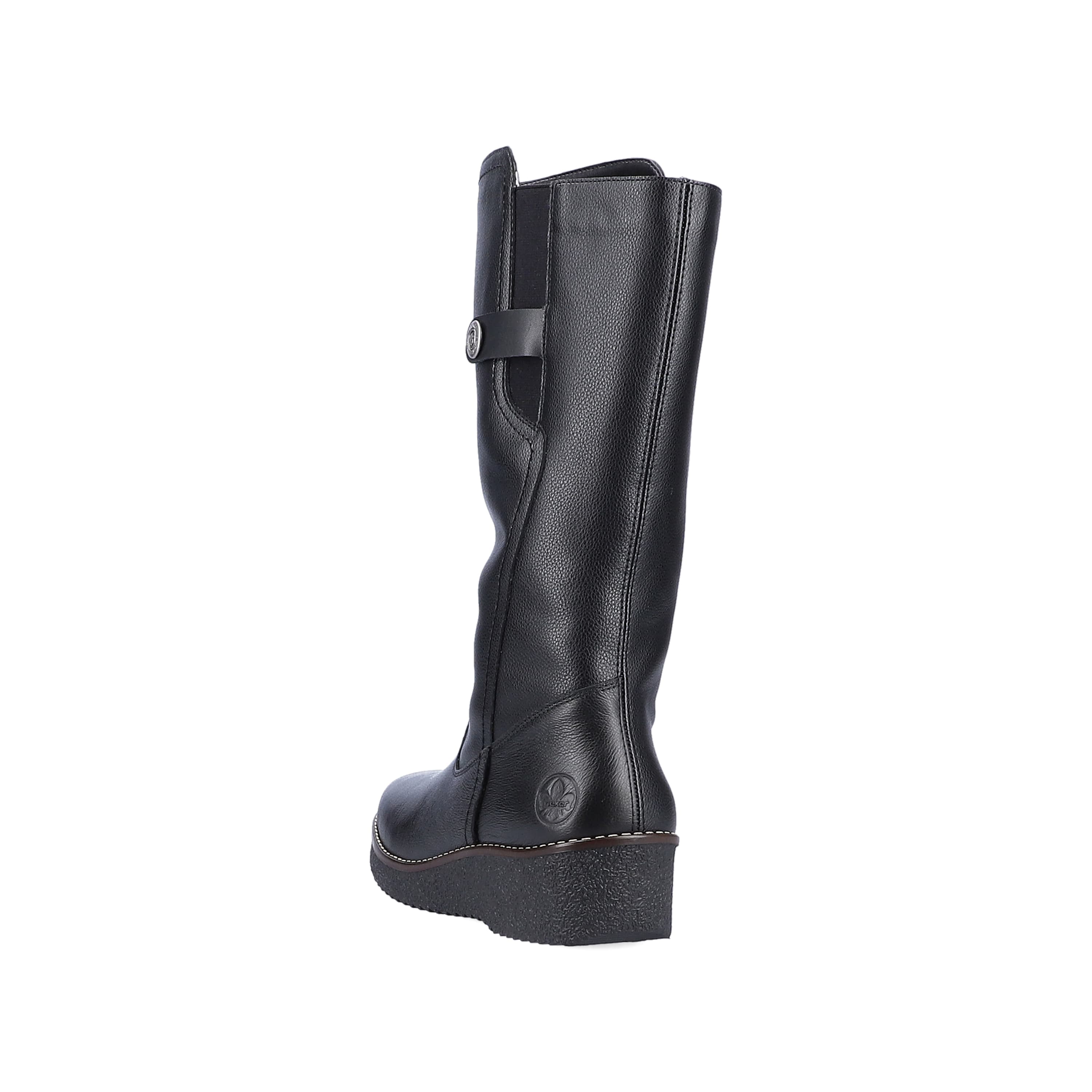 Rieker Damen Hochschaftstiefel mitternachtsschwarz