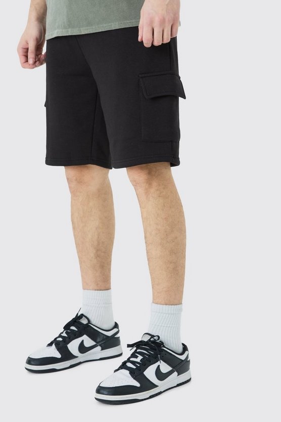 Tall lockere Cargo Jersey-Shorts