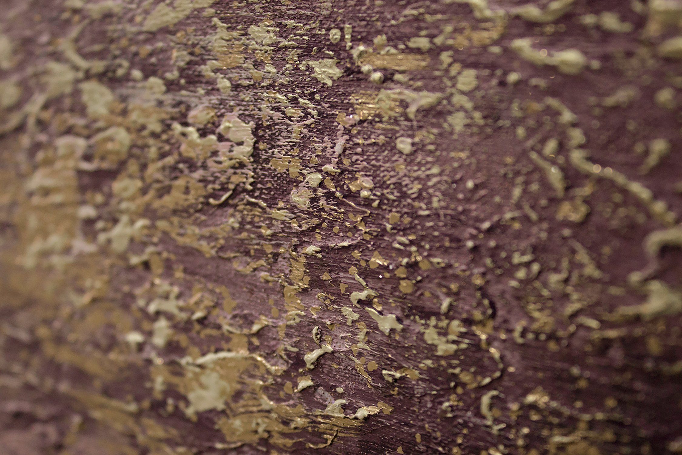 YS-Art Gemälde Planet für 2, Abstrakt, Abstraktes auf Leinwand Bild Handgemalt Pärchen Insel Gold