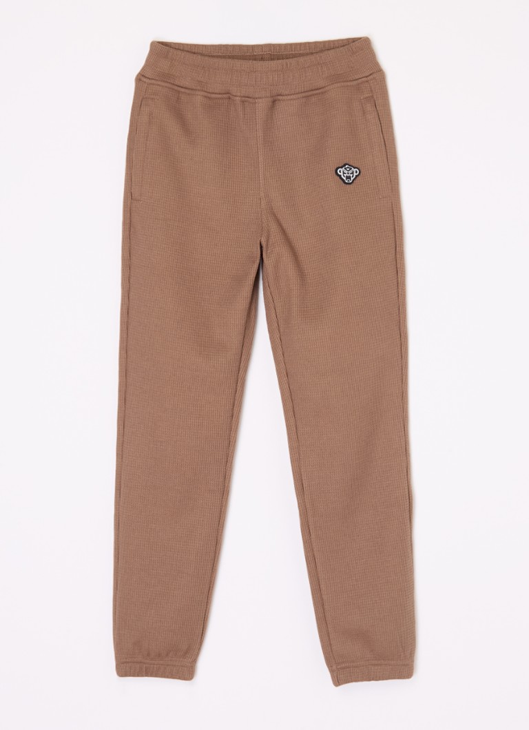 Pantaloni da tuta affusolati Black Bananas con motivo a nido d'ape e logo