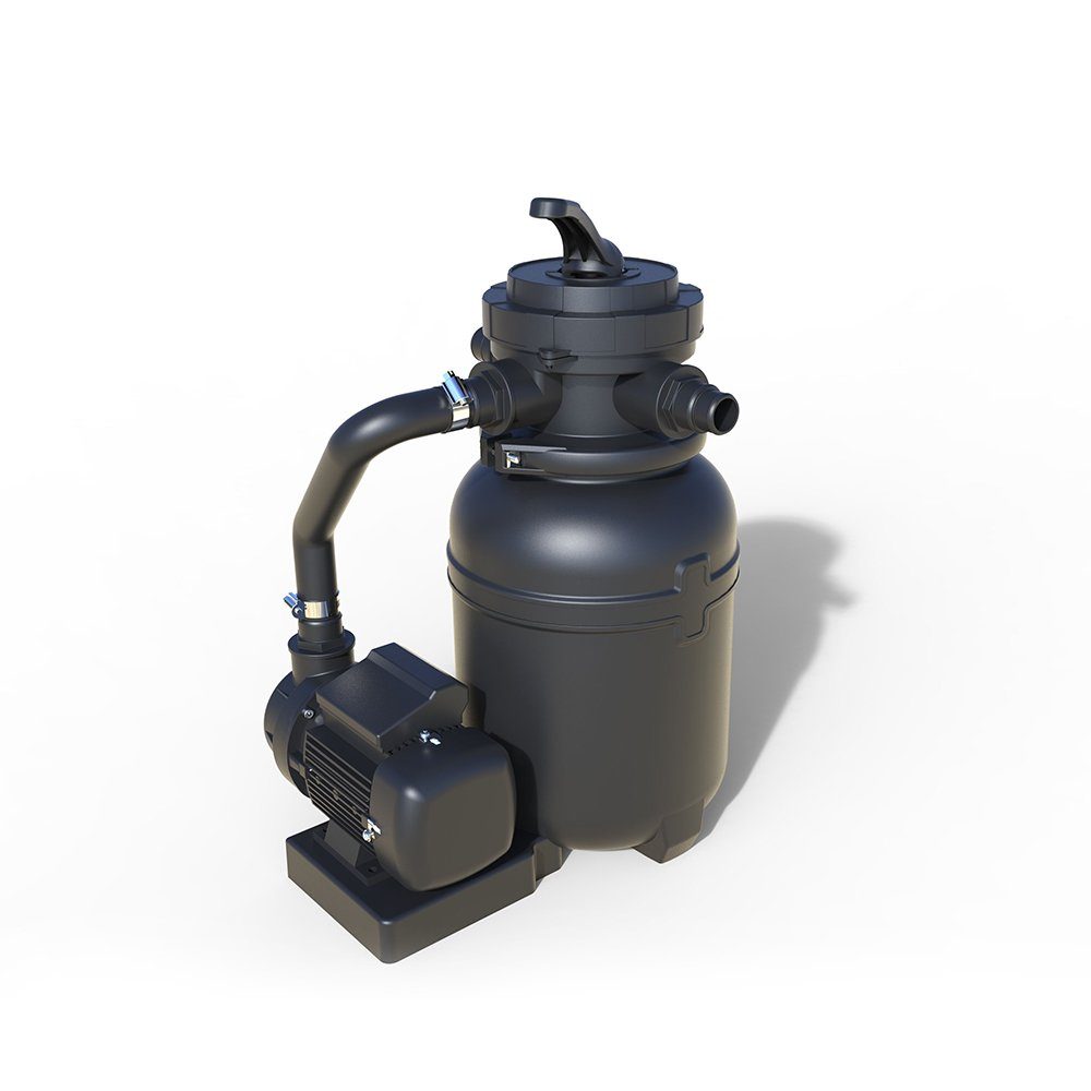 OK-Living Sandfilteranlage Sandfilter Poolpumpe Poolfilter 7m³ mit Vorfilter 7000 l/h (Set)