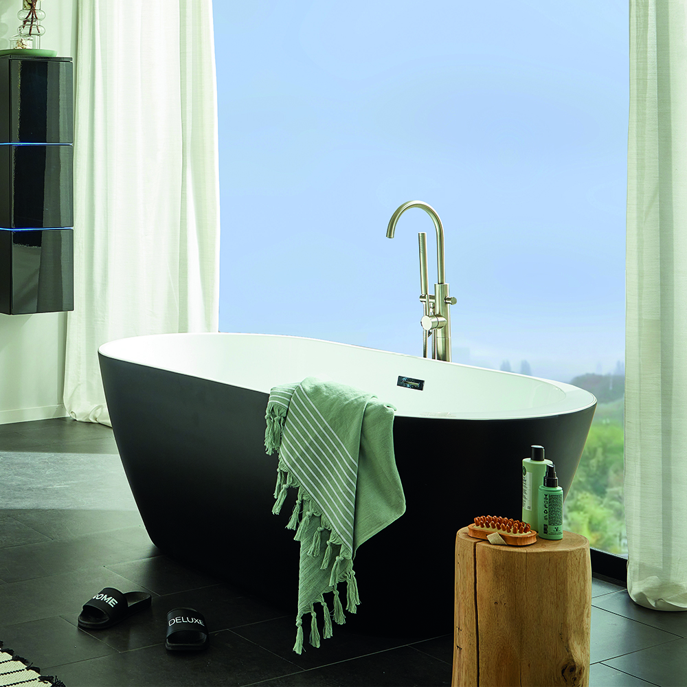 Home Deluxe Freistehende Badewanne CODO BLACK EDITION