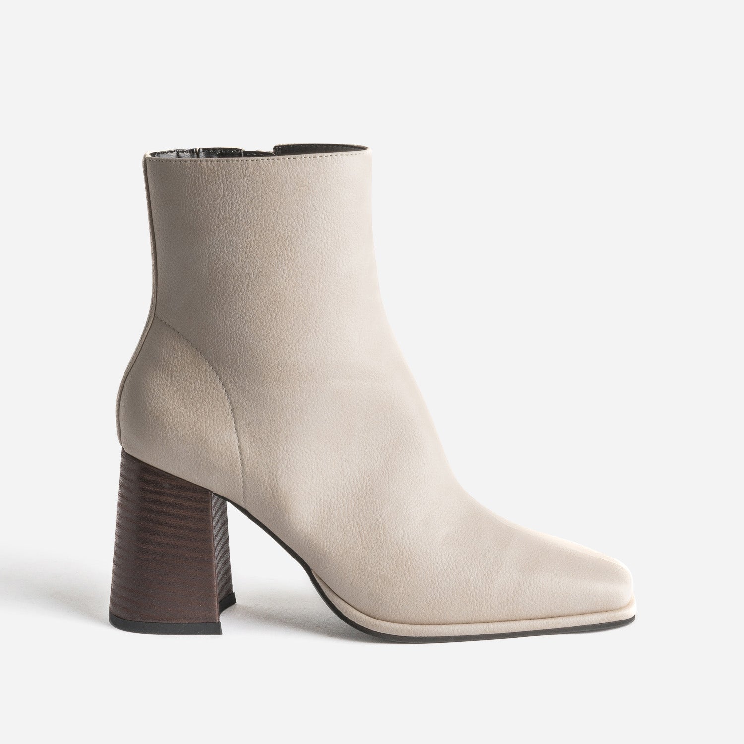 Boots écru éco-conçu à bout carré