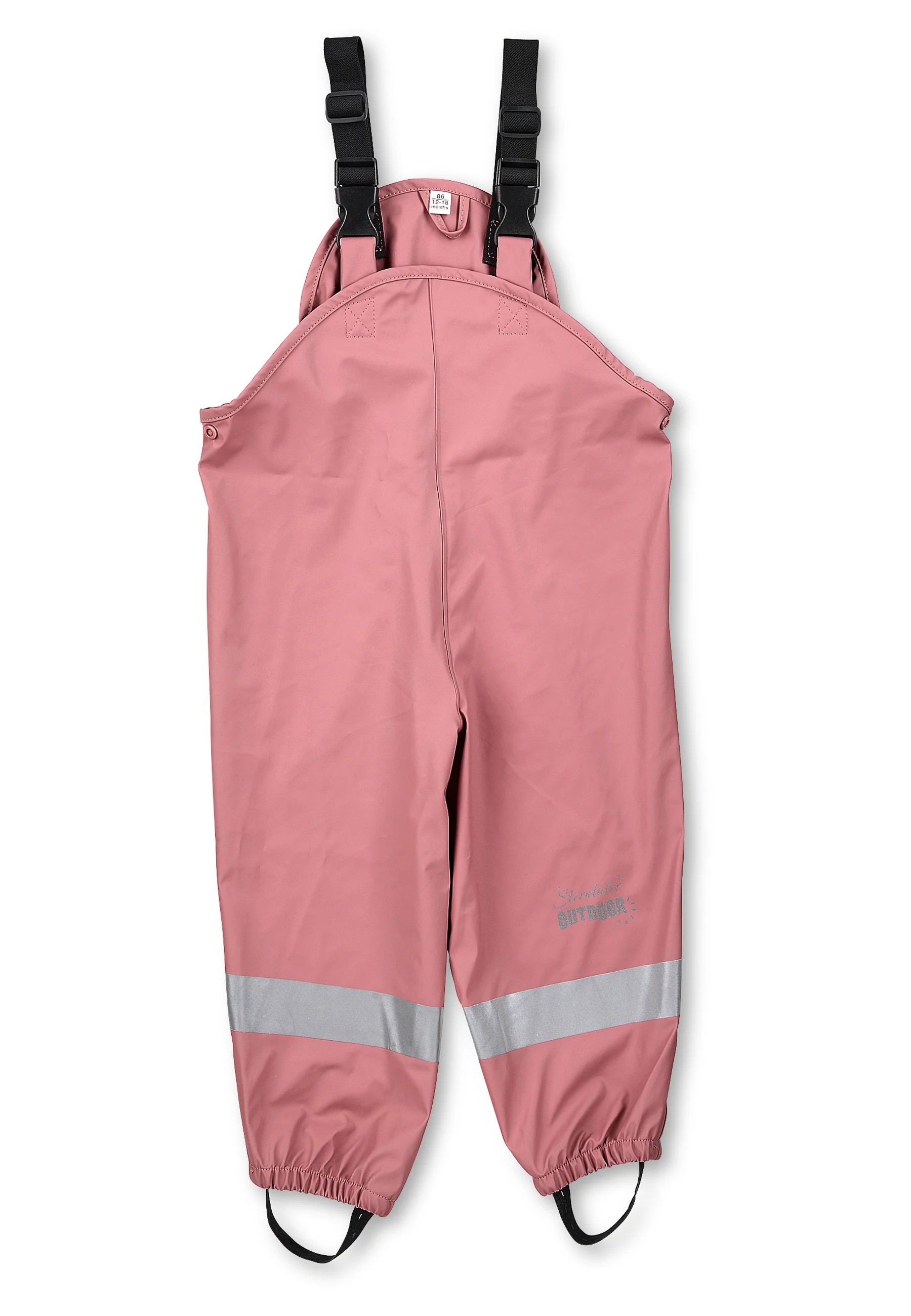 Regenträgerhose ungefüttert mit Reflektoren, uni