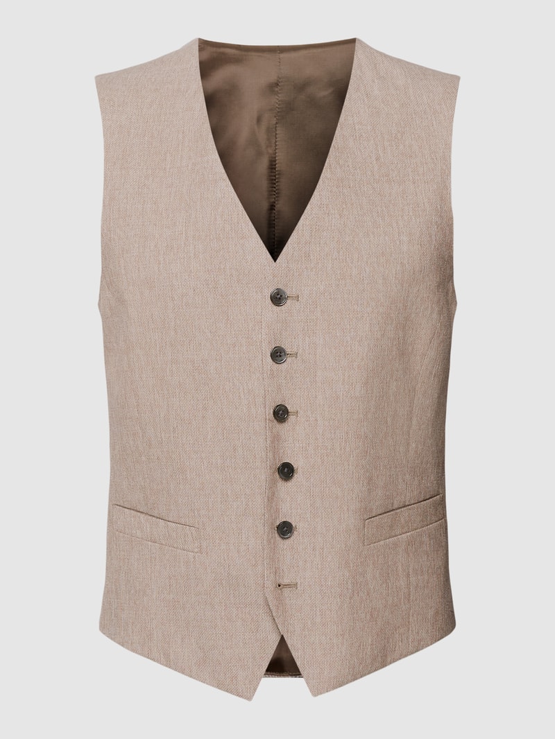 Weste mit Webstruktur Modell 'Wackno' in beige