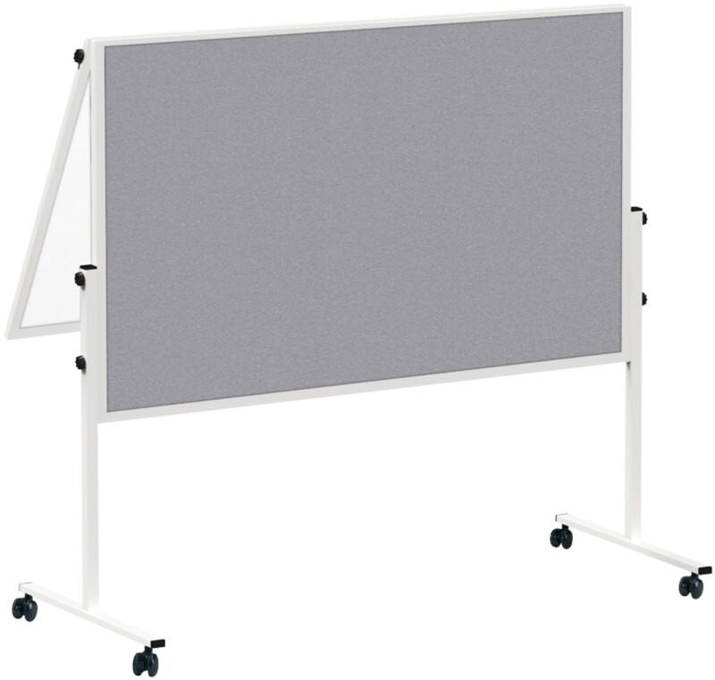 Maul MAULsolid Moderationstafel Nicht magnetisch Freistehend 129 (B) x 193,5 (H) cm Aluminium Grau