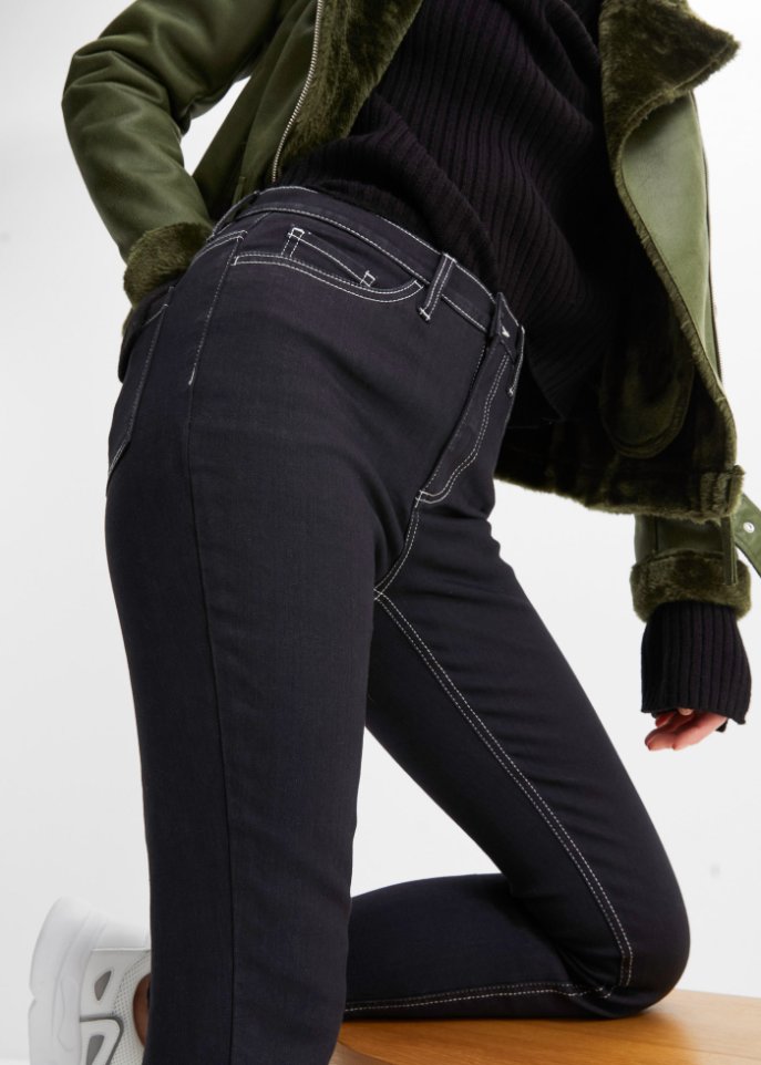 Super Skinny-Jeans mit Kontrastnähten