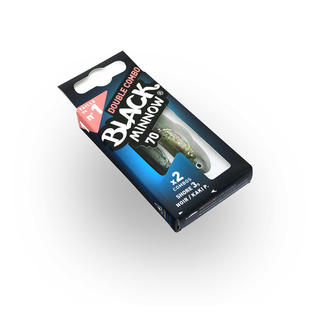Leurre souple fiiish combo musta minnow 70 ranta 7cm 3g