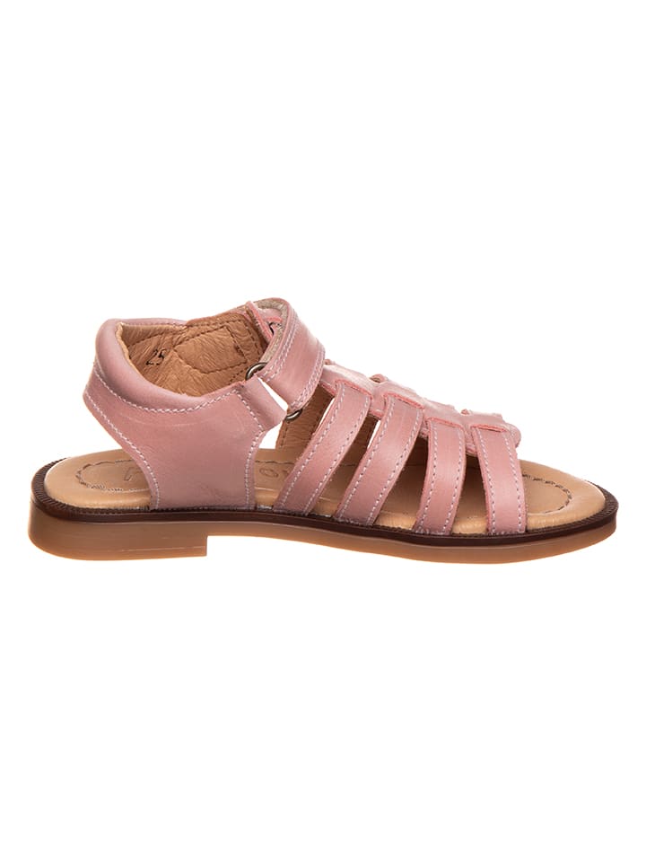 POM POM Leder-Sandalen in Rosa günstig kaufen