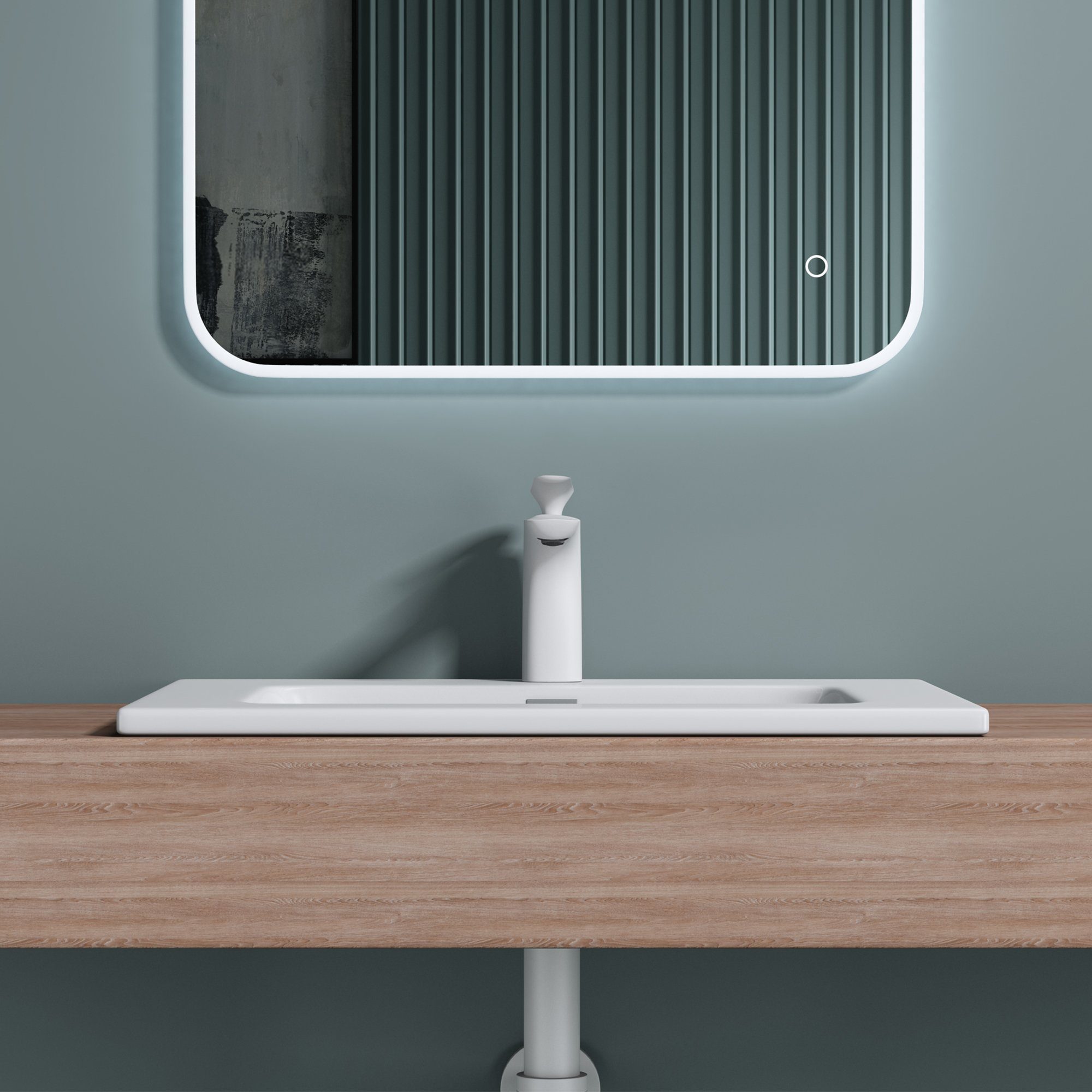doporro Einbauwaschbecken doporro Design Einbauwaschbecken aus Gussmarmor Handwaschbecken