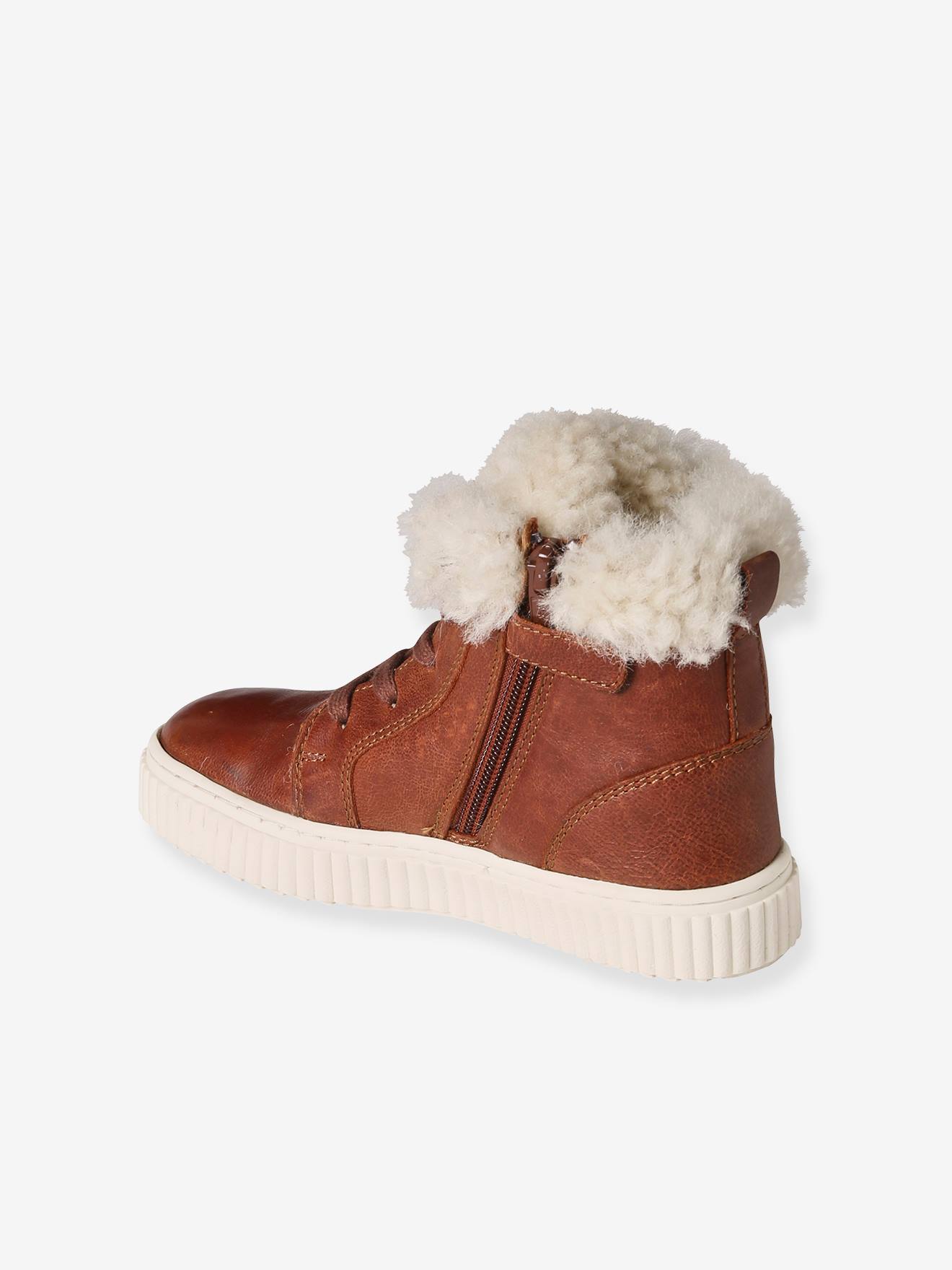 Vertbaudet Mädchen High-Sneakers mit Warmfutter - braun