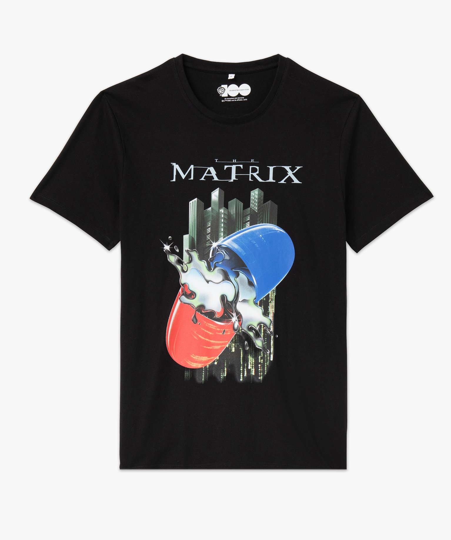 Tee-shirt à manches courtes à motif Matrix homme - Warner ... noir | GEMO