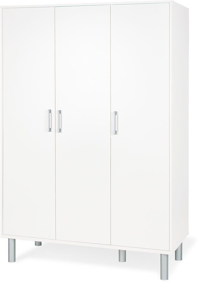 Pinolino® Babyzimmer-Komplettset Jarle breit groß, (Set, 3-St., Gitterbett, Wickelkommode, Kleiderschrank), zum Juniorzimmer umbaubar