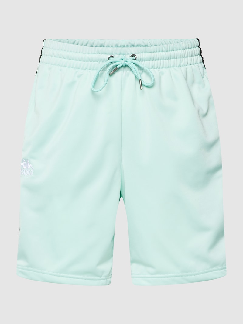 Sweatshorts mit Label-Stitching Modell 'Taped' in mint
