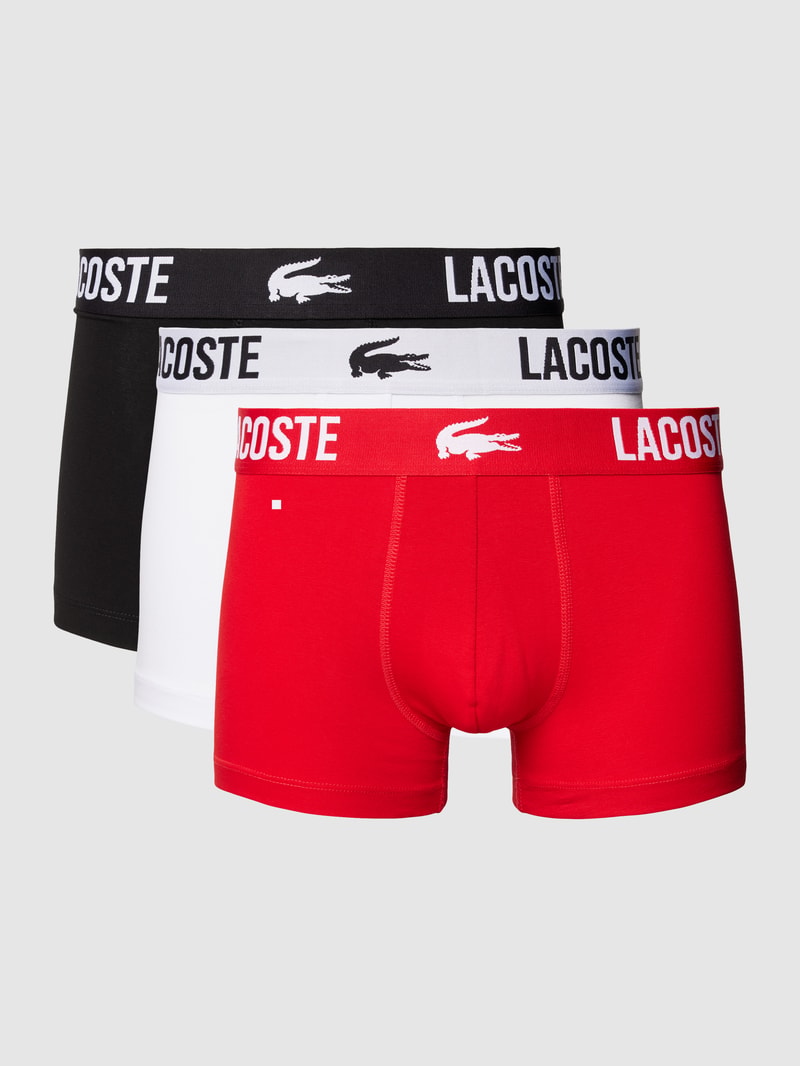 Trunks mit elastischem Logo-Bund im 3er-Pack in rot