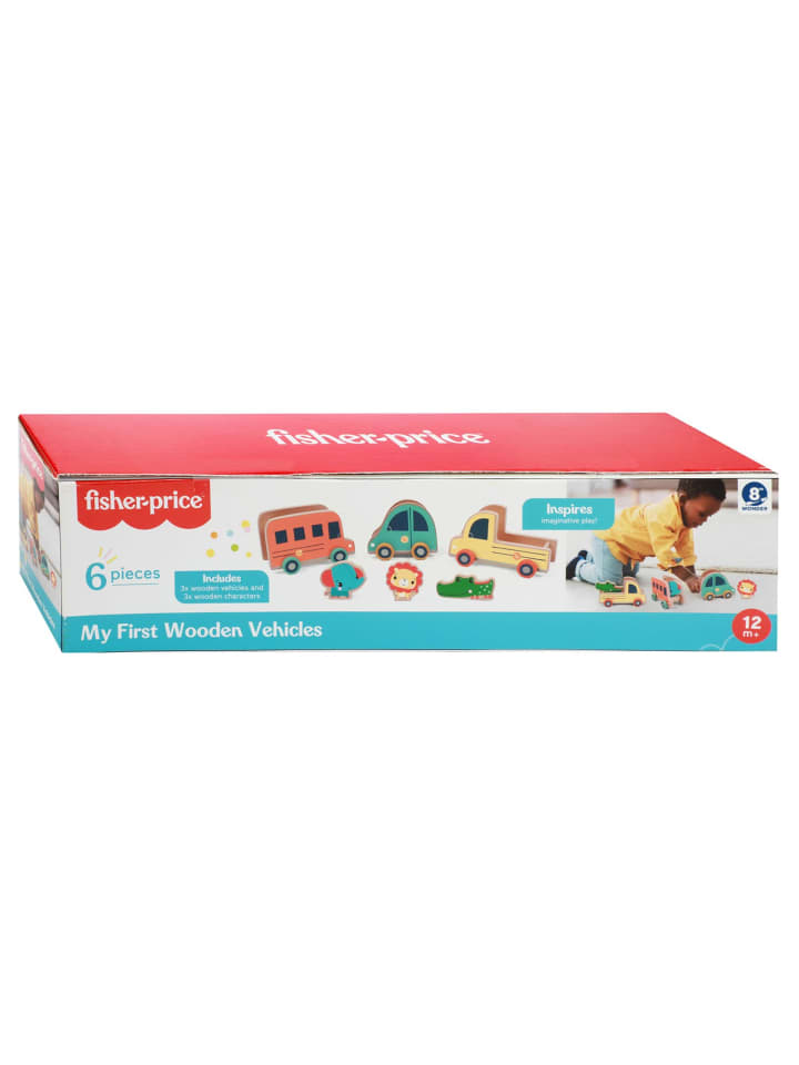 Fisher-Price Holz-Fahrzeuge 3 Stück   Tiere in bunt günstig kaufen onesize