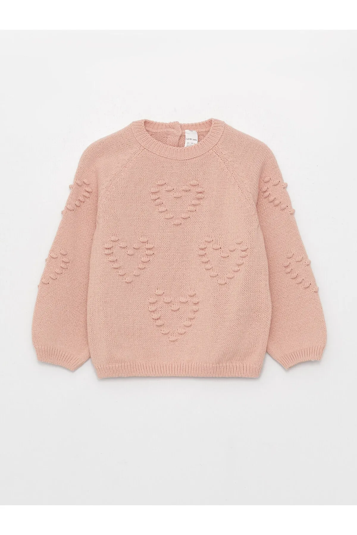 LC Waikiki  Langärmliger Strickpullover für Babys und Mädchen mit Rundhalsausschnitt