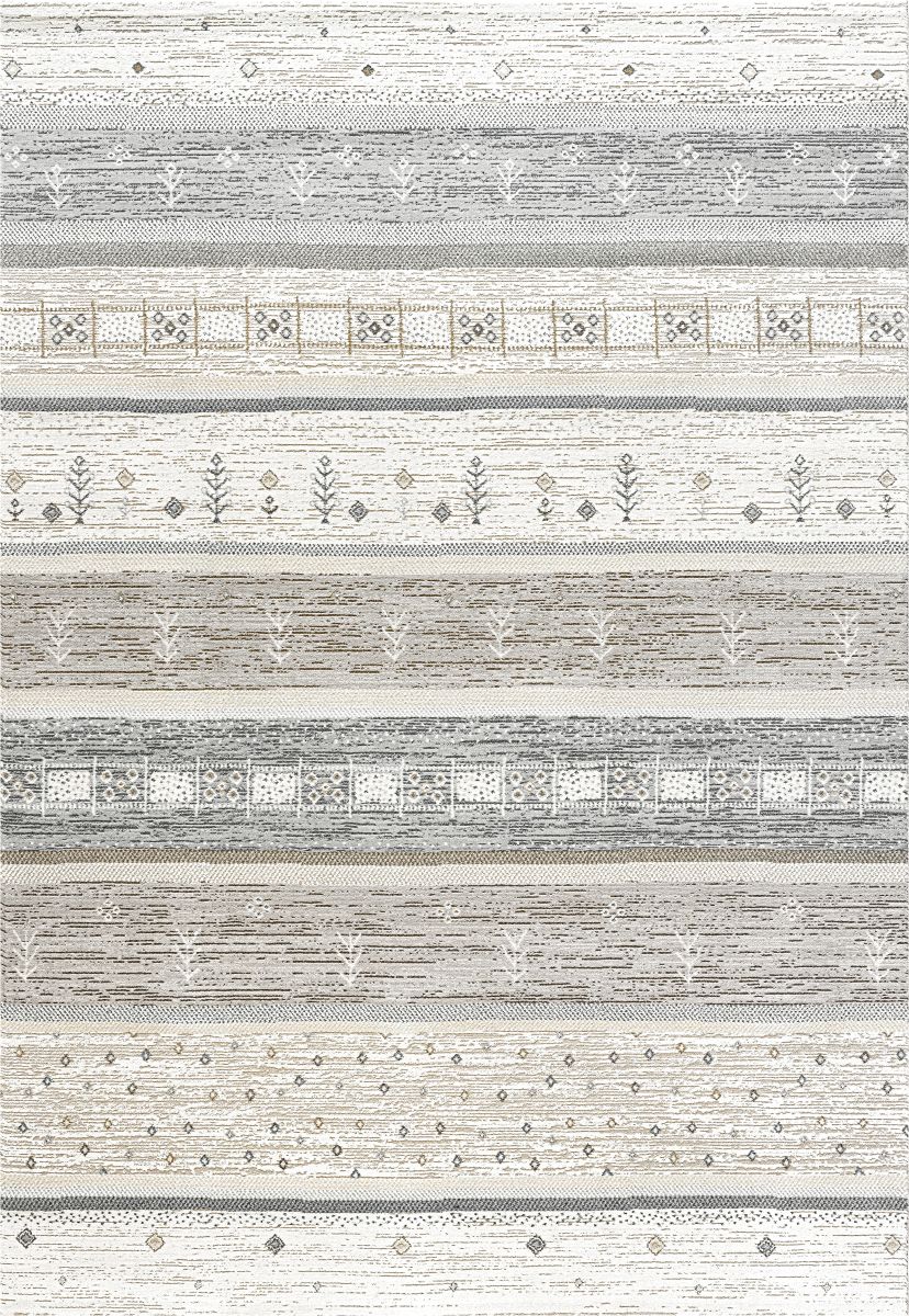 Webteppich Tuareg 2.0 Braun Grau 80 x 150 cm