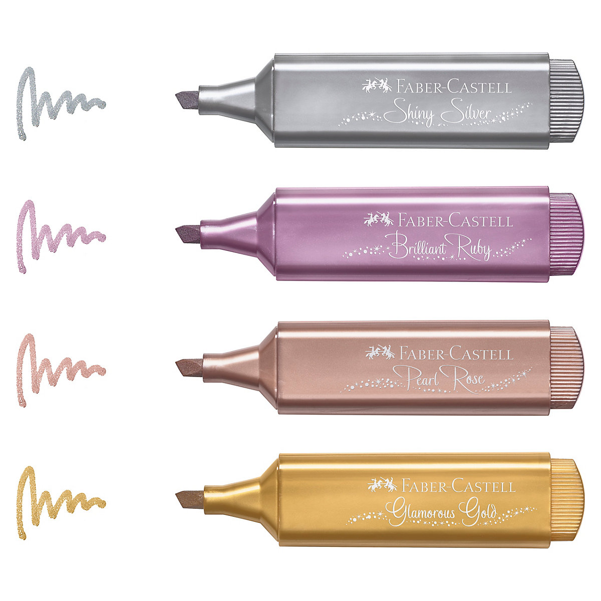 Textmarker Metallic, 4 Farben