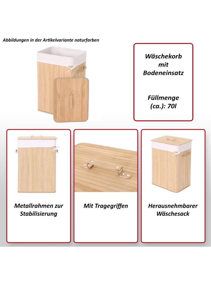 MCW Wäschekorb C21, Naturfarben günstig kaufen onesize