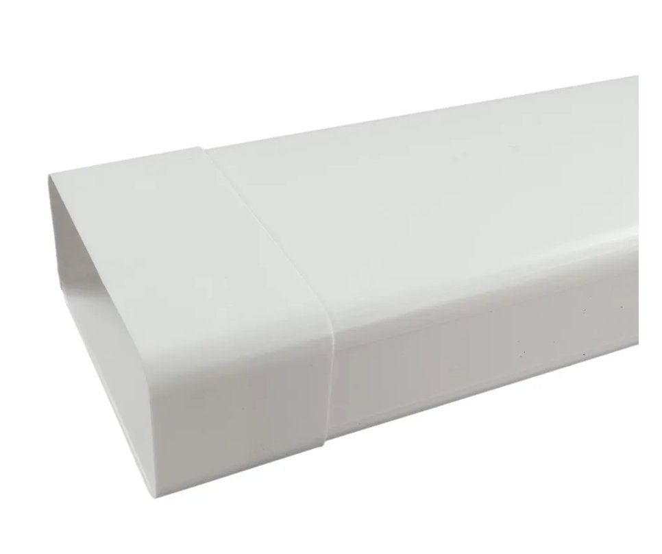 IKM Abluft-Set Abluft Mauerkasten 150 mm mit Rückstauklappe und 2m Flachkanal