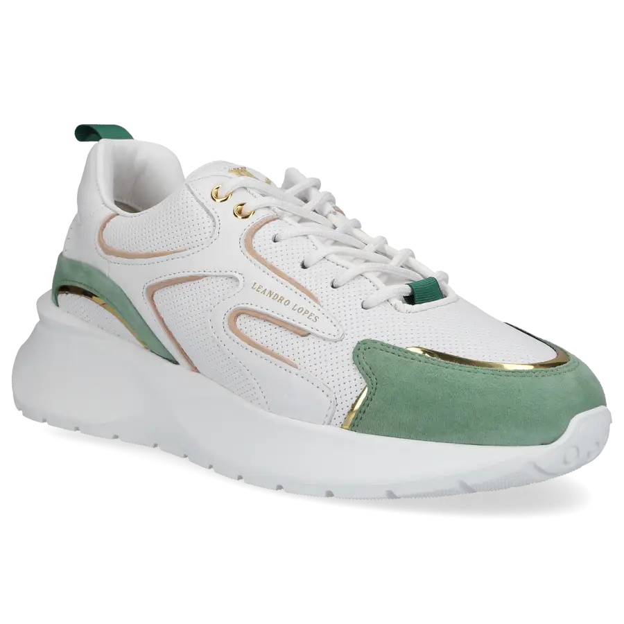 Leandro Lopes - Sneaker low CRAFTER 2.0 Kalbsleder Materialmix - weiß