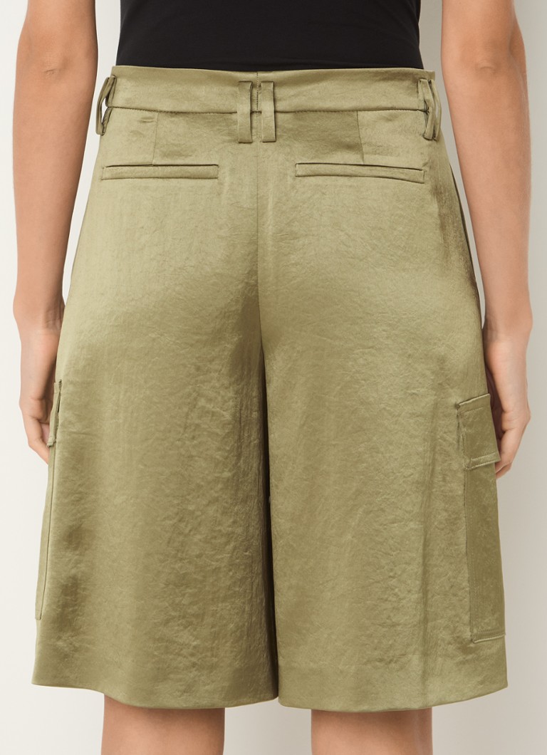 Short cargo DRYKORN Trail taille haute, coupe large, en satin avec poches latérales