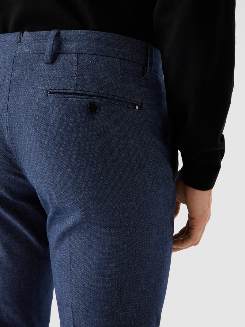 Chino mit französischen Eingrifftaschen Modell 'DENTON' in dunkelblau