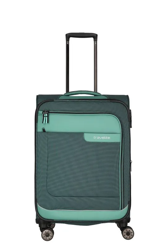 Travelite VIIA Kofferset 4 Rollen Größe L\/M\/S + Reisetasche - Eukalyptus
