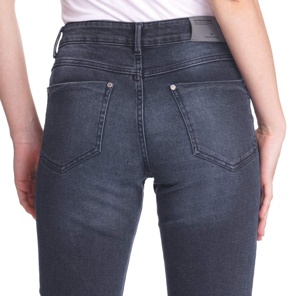 Damen Mom-Jeans mit Used-Waschung