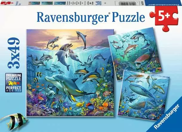 Kinderpuzzle ab 5 Jahren - Tierwelt des Ozeans - 49 Teile
