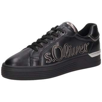 s.Oliver Plateau Sneaker in schwarz