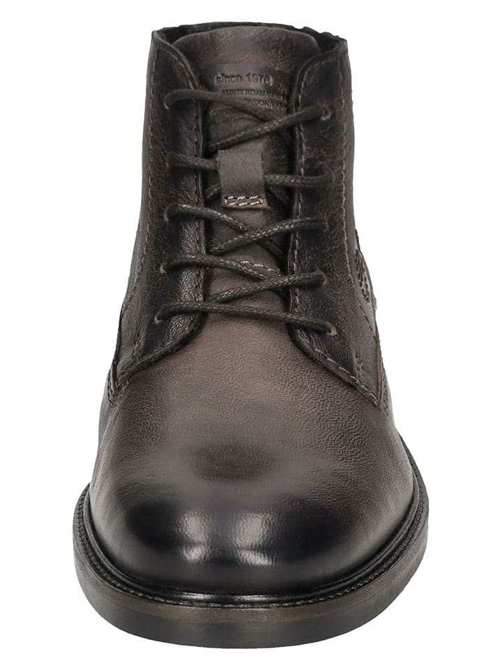 Bugatti Leder-Boots in Anthrazit günstig kaufen