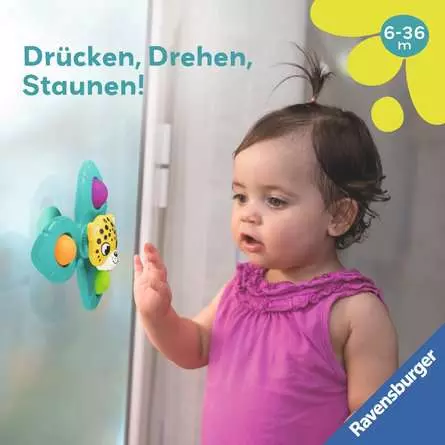 Play+ Pop-it Spinner: Affe - Babyspielzeug ab 6 Monaten