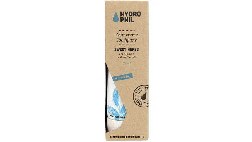 HYDROPHIL Zahncreme Sweet Herbs – mit frischer Eukalyptus-Note 75 ml