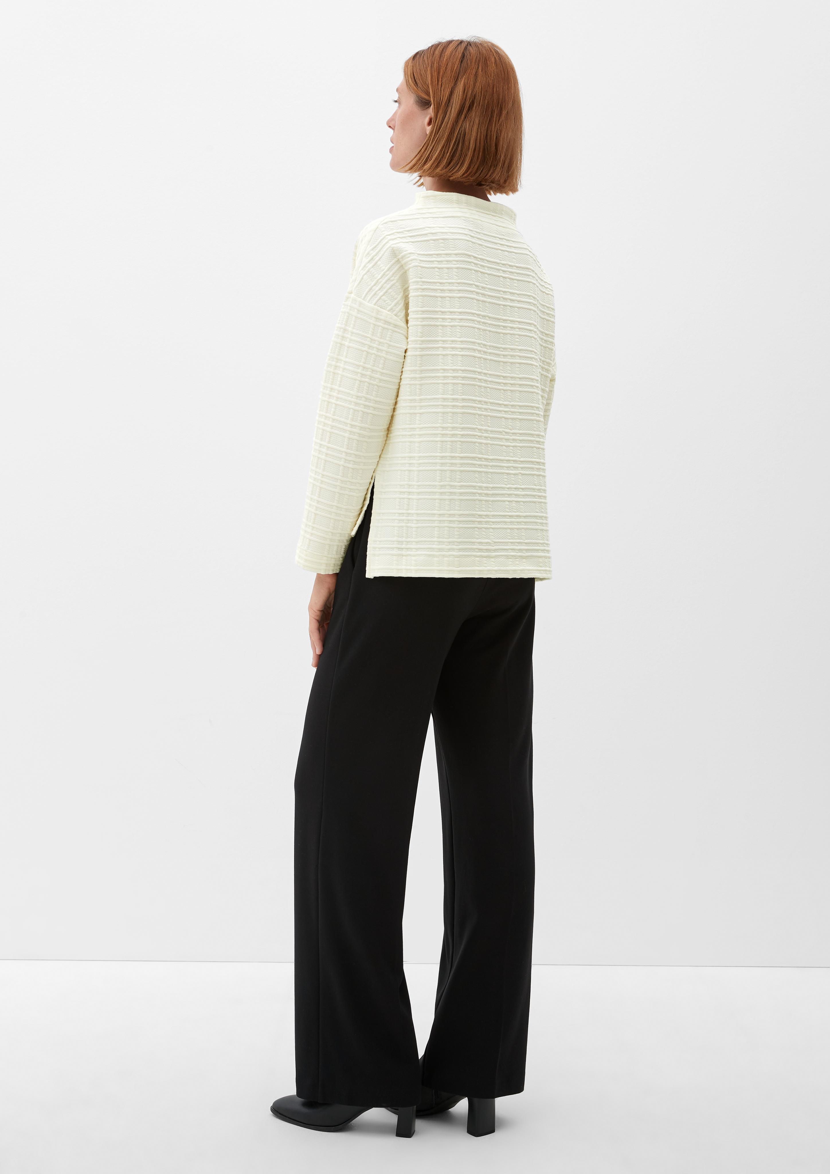 Sweatshirt aus kariertem Jacquard  2121844-0200