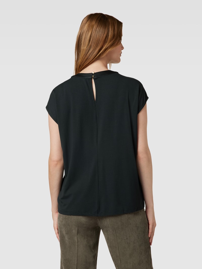 T-Shirt mit Rundhalsausschnitt in smaragdgrün