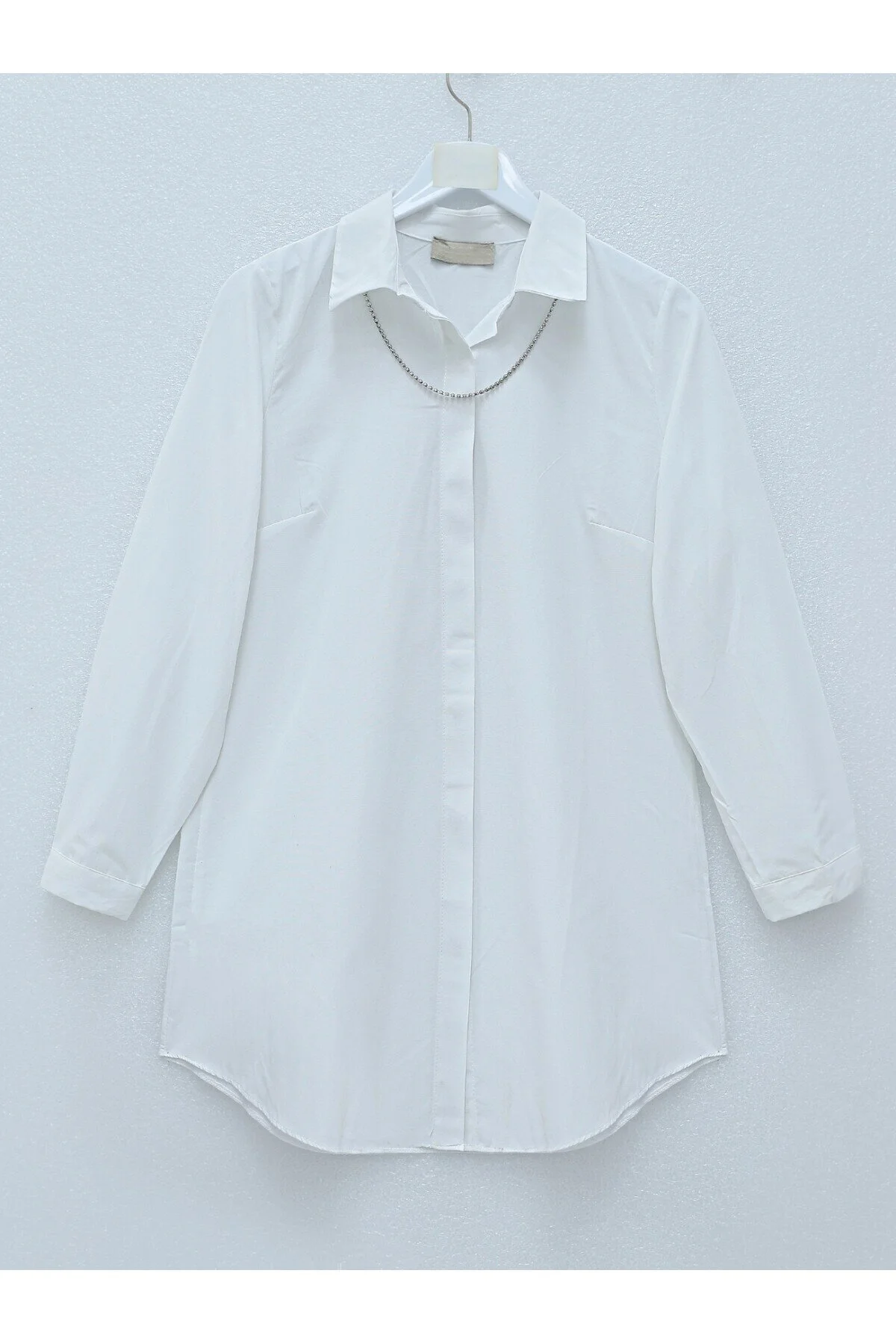 Modamorfo  Langes schlichtes Tunika-Shirt