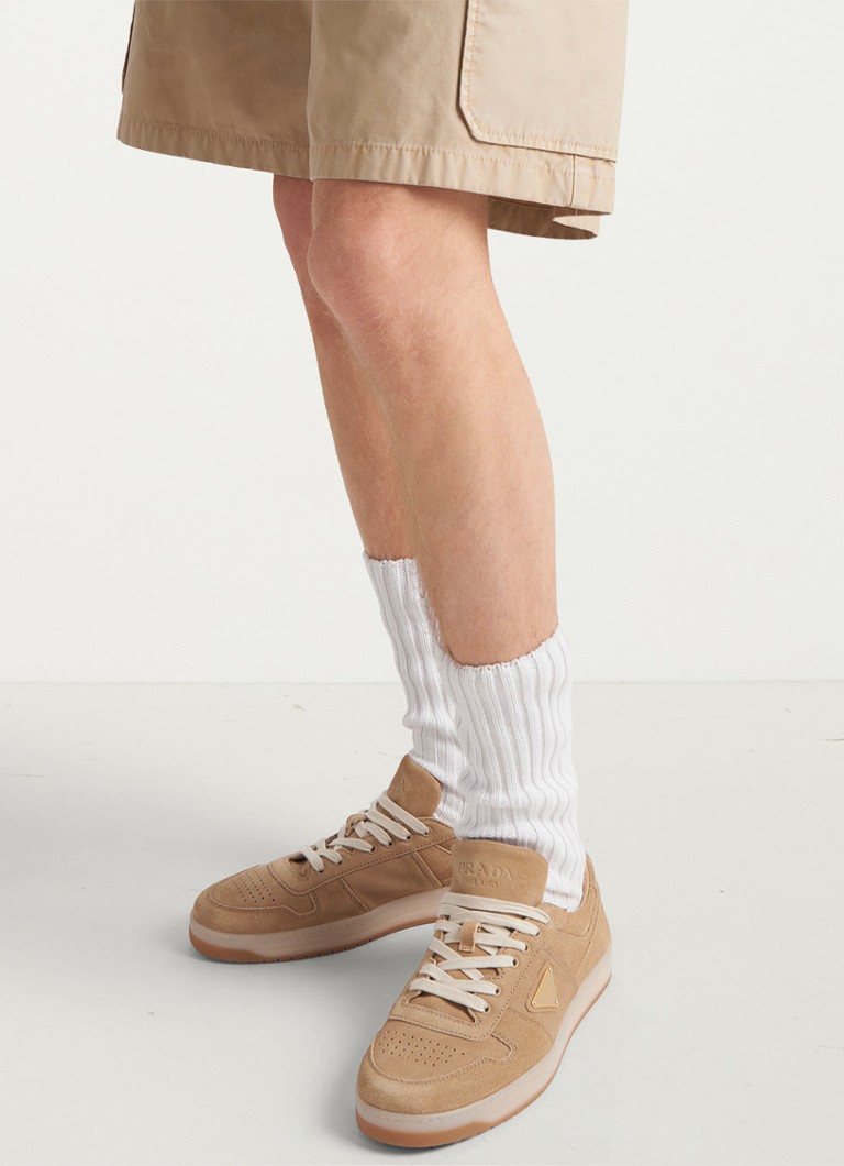 Teniși Prada Downtown Suede cu logo
