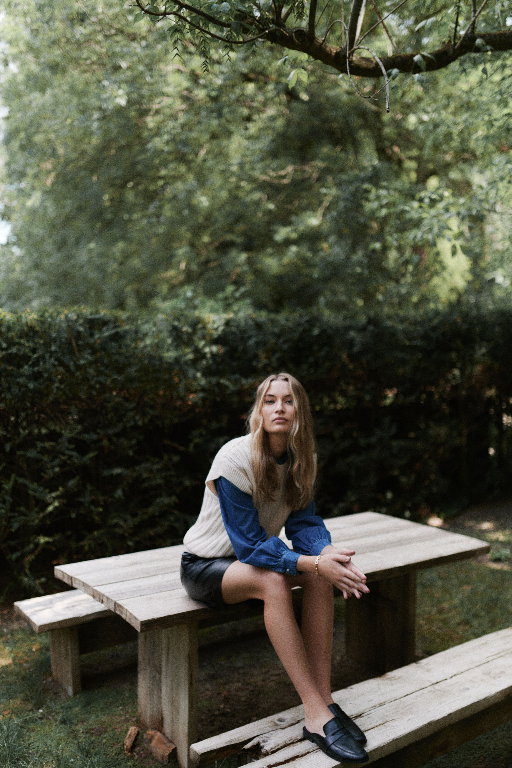 pull leo ivoire femme