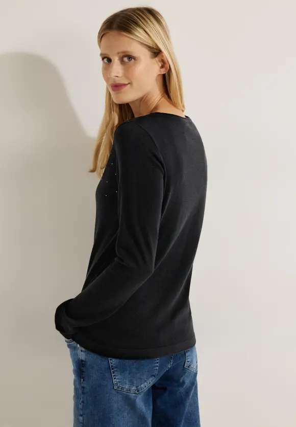 CECIL Pullover mit Steinchendeko