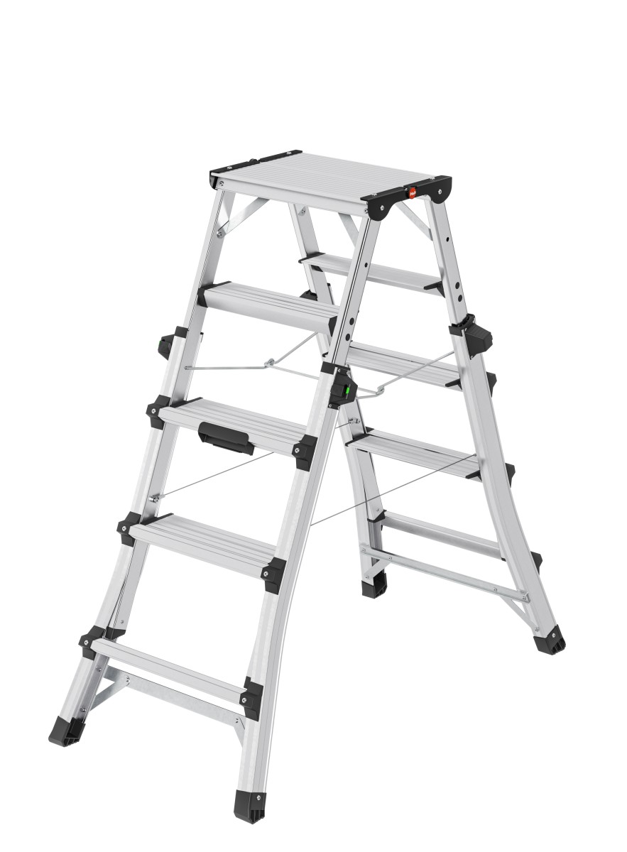 Bauzaunwelt Hailo D100 TL TopLine Stehleiter mit teleskopierbaren Holmen