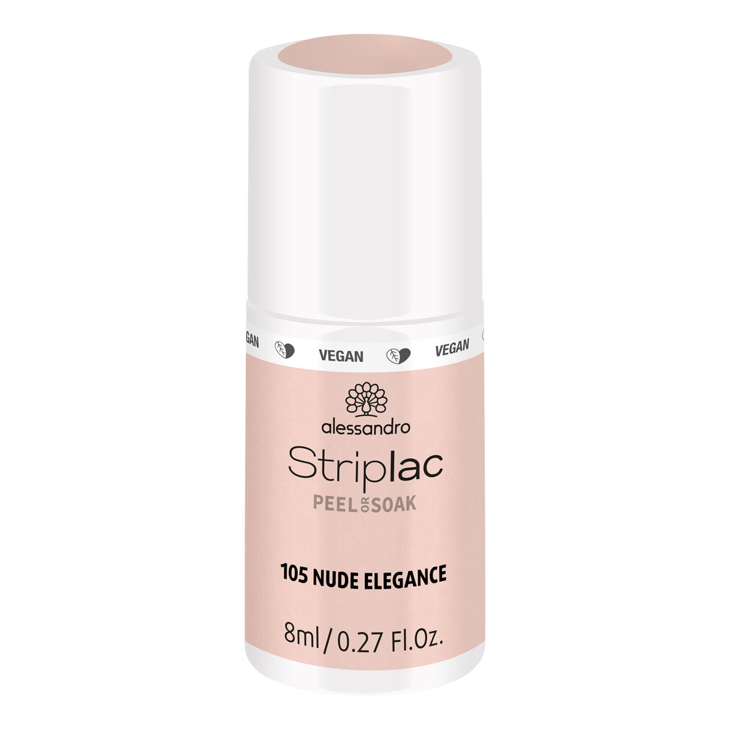 Alessandro Striplac Peel or Soak Vernis Semi-permanent - 105 Nude Elegance
